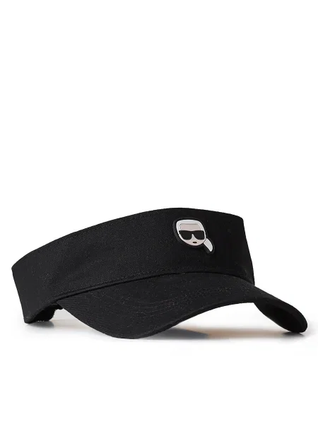 Шапка с козирки Karl Lagerfeld с апликация черно