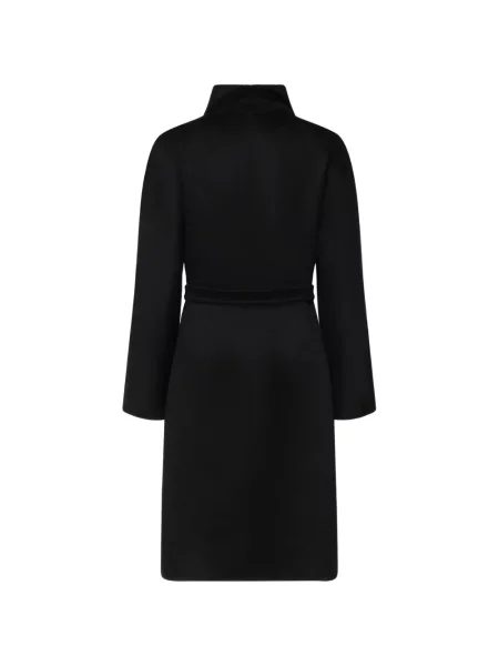 Cu centură palton Max Mara din cașmir negru