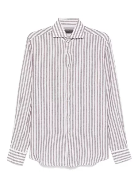 Cămașă Dell'oglio cu dungi maro