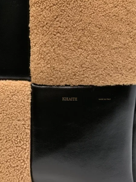 Τσάντα shopper Khaite από δέρμα προβάτου μαύρο