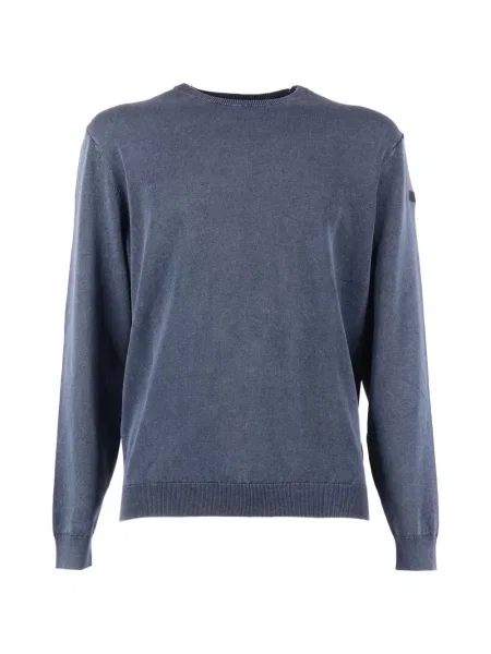 Pulover Rrd cu decolteu rotund albastru