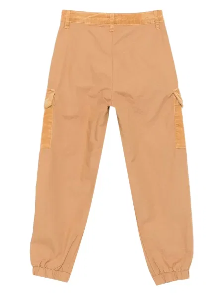 Spodnie cargo dziecięce Moschino brązowe