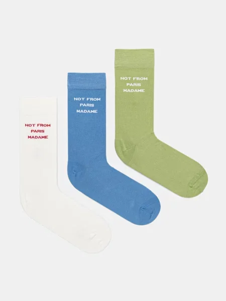 Drôle de Monsieur nogavice Le Pack de Chaussettes Slogan paket 3 kosov