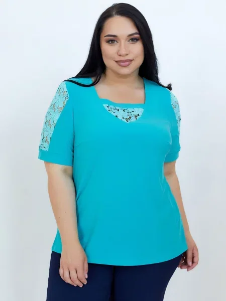 Блуза All Posa бірюзовий