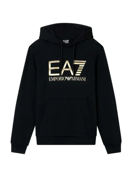 Pánska mikina Emporio Armani Train Logo Series Big Logo Hoodie black čierna