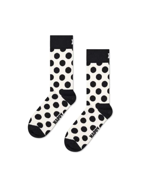 Bodkované ponožky Happy Socks biela