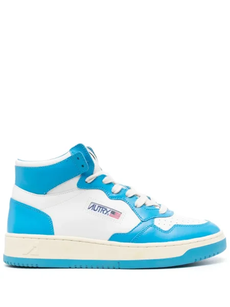 Sneakerși Autry cu șireturi din dantelă alb
