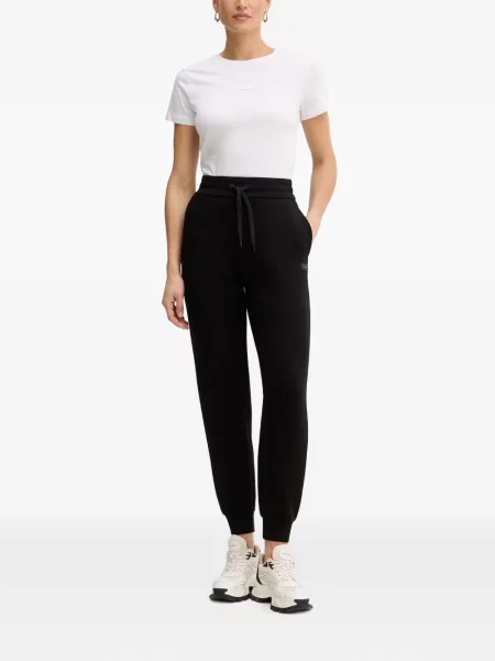 Τρέξιμο παντελόνι Armani Exchange με αυτόγραφο με κορδόνι μαύρο