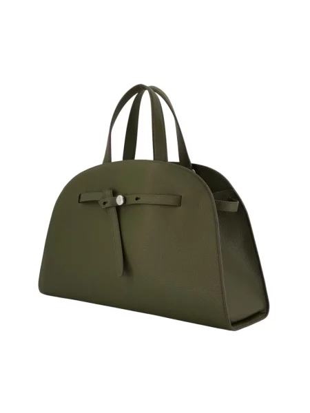 Top Tory Burch skórzany zielony