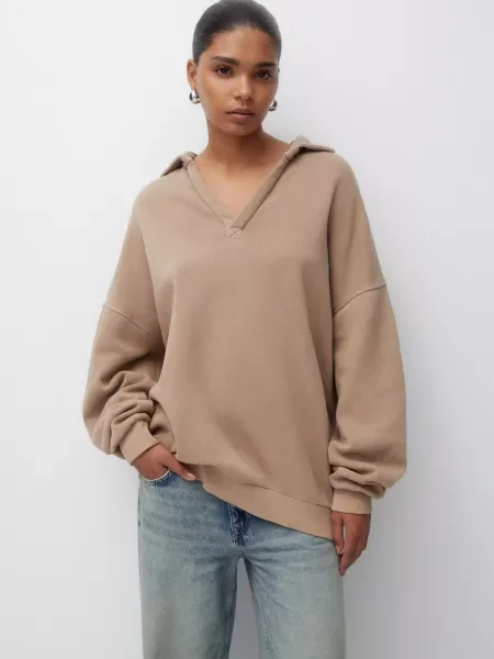 Pull&Bear Bluză de molton brocart