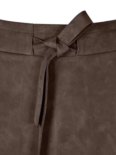 Pantaloni Desa Collection din piele maro