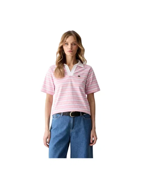Koszulka polo Karl Lagerfeld różowa
