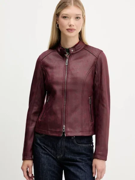 Desigual kurtka BASIC bordowy przejściowa czerwona