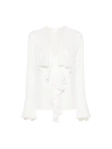 Bluzka Givenchy z dekoltem w serek biała