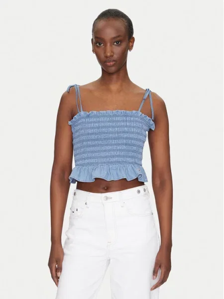 Top Tommy Jeans niebieski