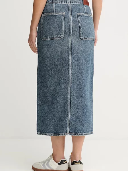 Džínová sukně Calvin Klein Jeans midi pouzdrová modrá