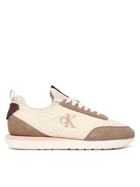 Sneakers Calvin Klein Retro Runner Lace Up Sock Crem