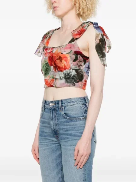 Блуза Alice + Olivia на цветя с принт