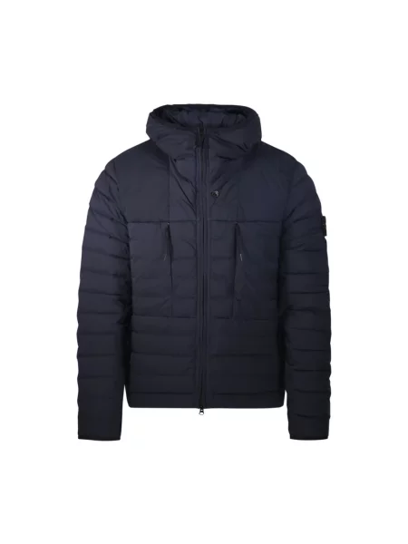 Kurtka puchowa Stone Island z kamieniami niebieska