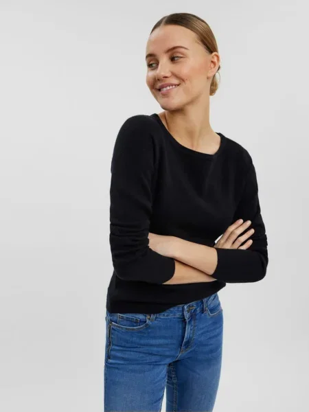 VERO MODA Tricou Gold Needle' negru