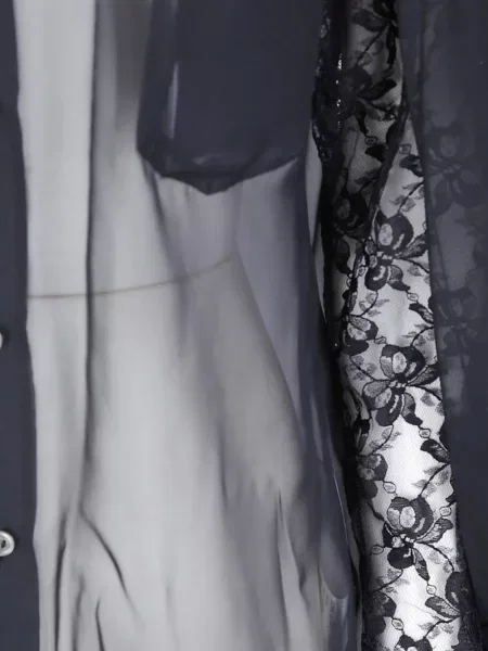 Bluză Comme Des Garçons din dantelă negru