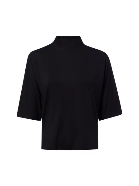 Bluzka z rękawem o dł. o kroju relaxed fit z mieszanka model Sinse' Opus czarna