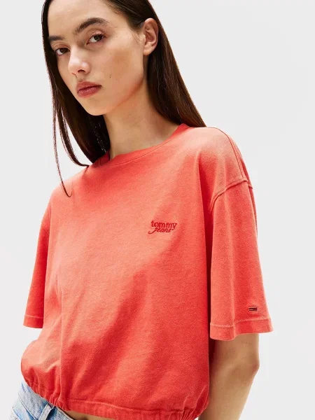 Футболка Tommy Jeans з відкритою спиною