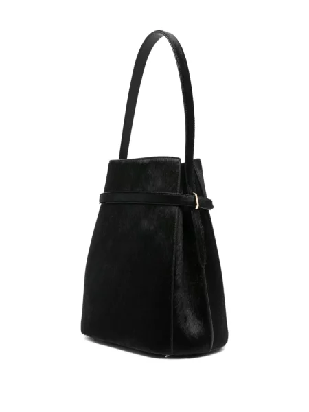 Geantă bucket Toteme din piele negru