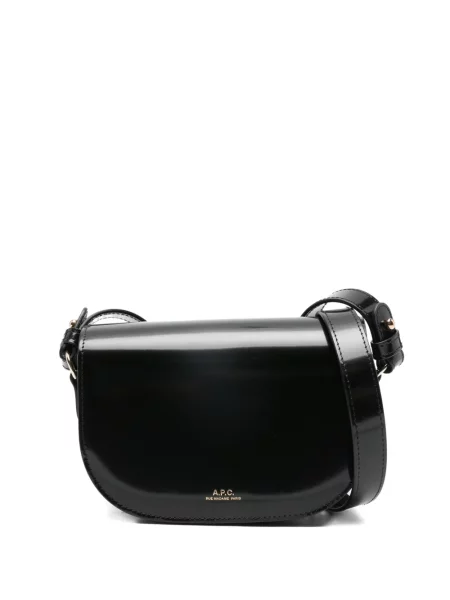 Geanta de piele A.p.c. din piele negru
