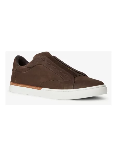 Sneakersy Fendi skórzane brązowe