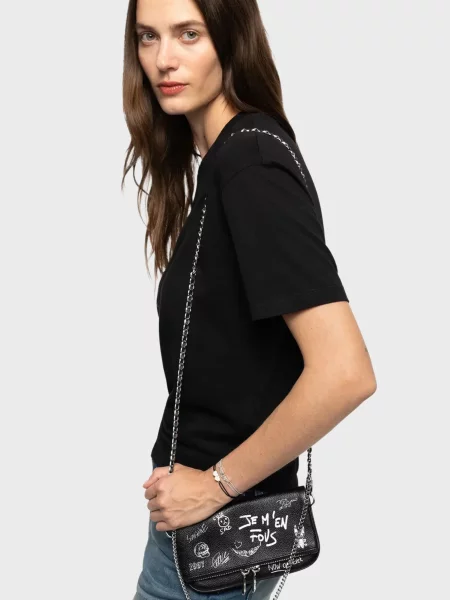 Кожаный клатч Zadig&voltaire черный