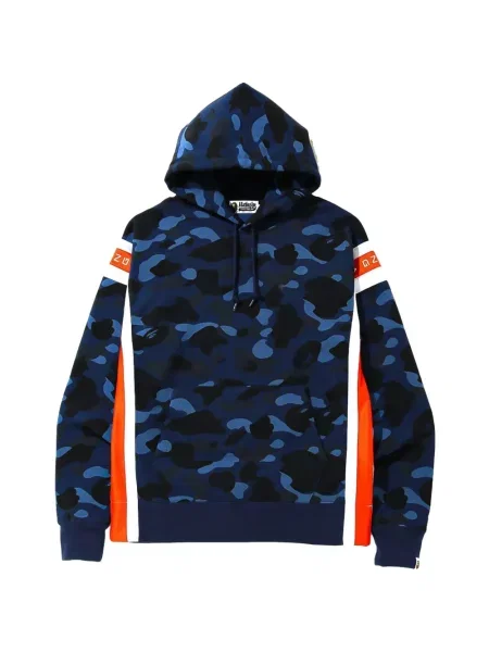 Hanorac cu glugă A Bathing Ape® cu autograf albastru