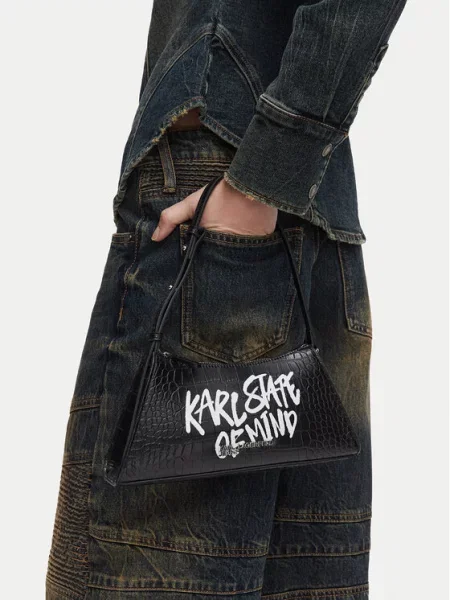 KARL LAGERFELD JEANS Rankinė ant peties juoda