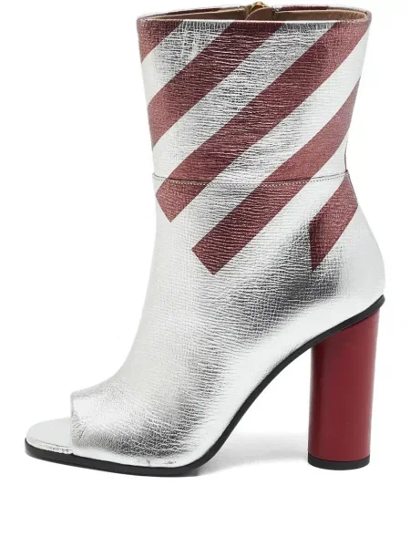 Botine Anya Hindmarch cu dungi argintiu