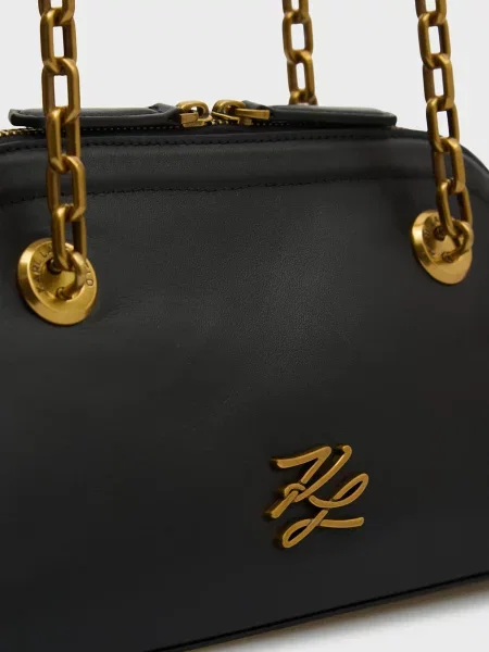 Шкіряна сумка Karl Lagerfeld чорна