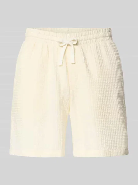 Szorty z dzianiny dresowej o kroju regular fit z czystej bawełny model ‘TEL’ Only & Sons białe