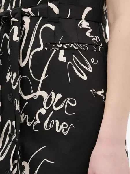 Rochie tip cămașă Desigual cu imagine de costum negru