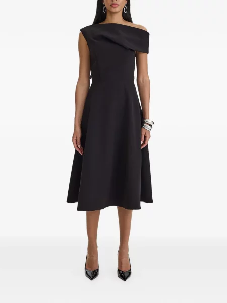 Rochie midi Moos Studio drapată negru