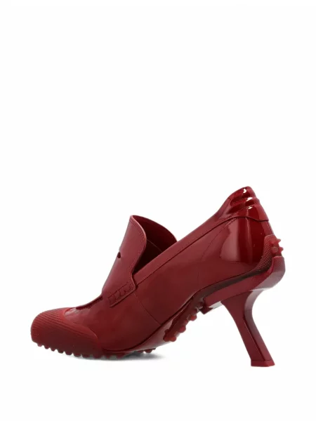 Pantofi cu toc Lacoste din piele roșu