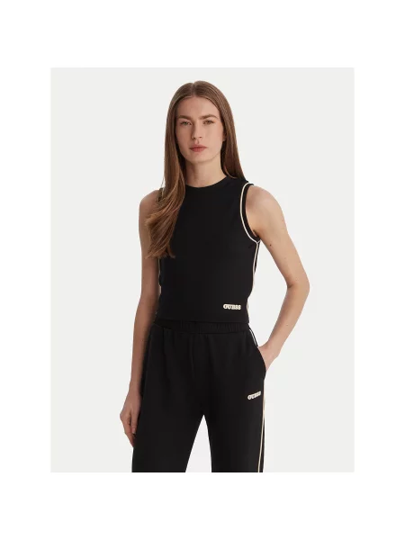 Guess Τοπ Regular Fit μαύρο
