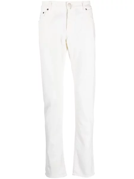 Straight fit džíny Moorer bílé