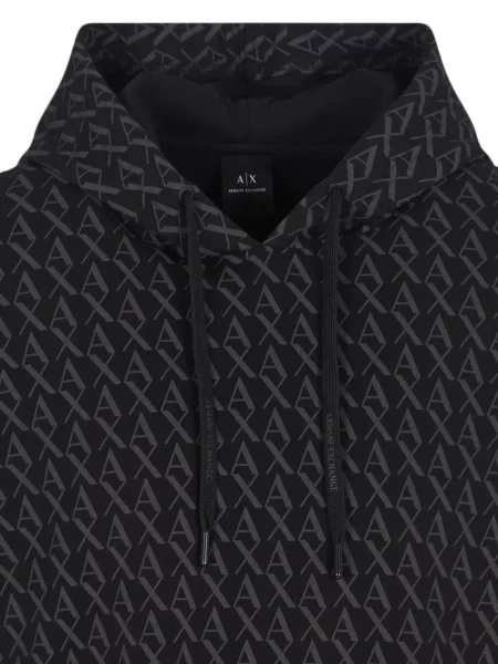 Хавлиени суичър с качулка Armani Exchange черно