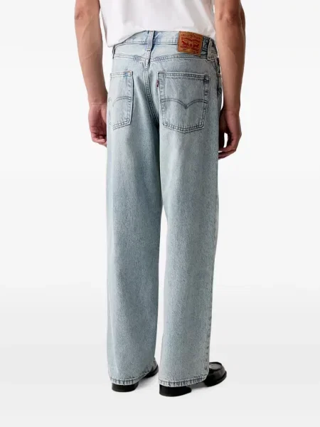 Decupat pantaloni scurți din denim Levi's® zdrențuiți cu talie înaltă albastru