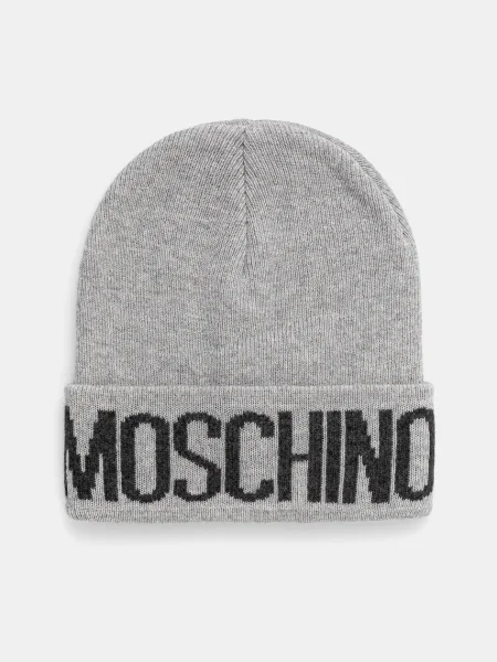 Moschino sapka női gyapjú hozzáadásával szürke