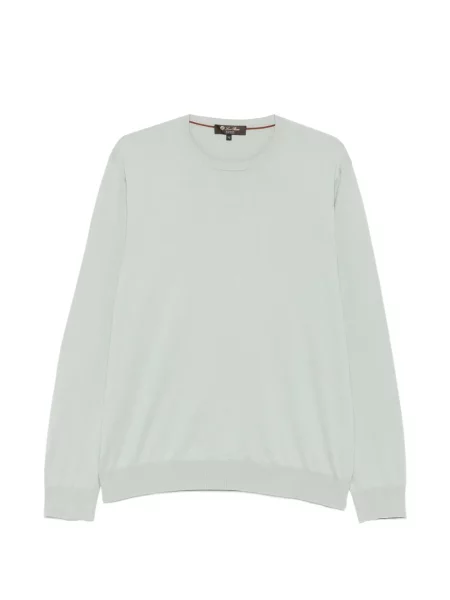Pulover Loro Piana cu decolteu rotund verde