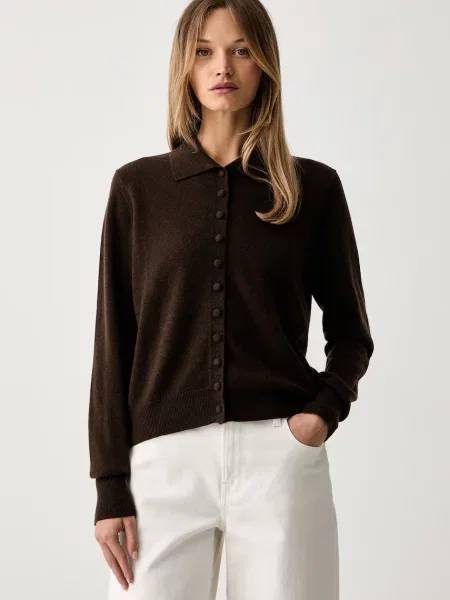 ViCOLO cardigan pentru femei din lână maro