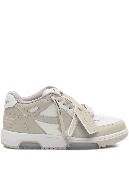Top Off-white din piele business alb