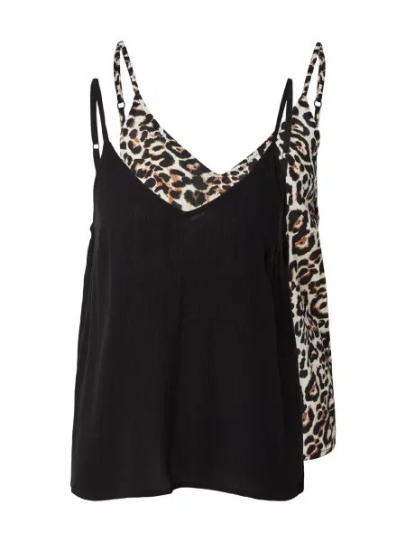 ABOUT YOU Top Juna crem / maro pueblo negru