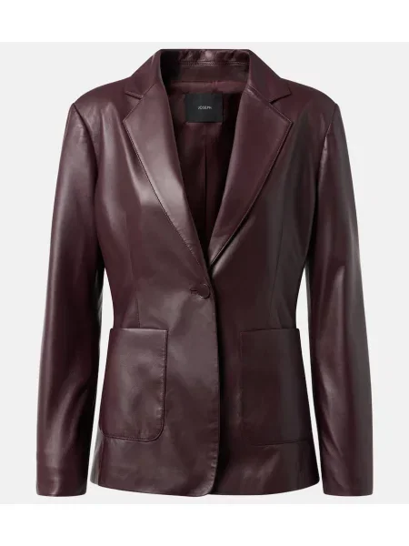 Sacou Joseph din piele bordo