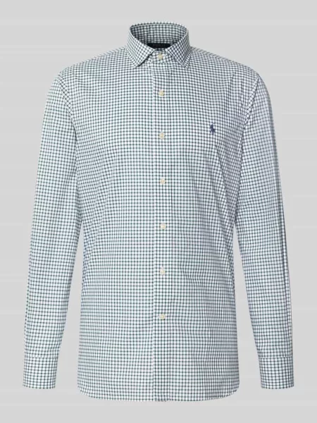 Koszula biznesowa o kroju regular fit z kołnierzykiem typu kent Polo Ralph Lauren zielona
